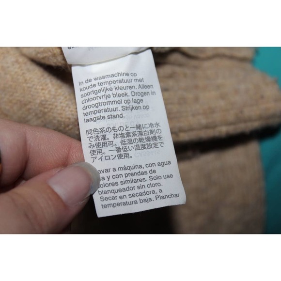 Women's J. Crew Tan Brown Nylon Lambs Wool Crewneck Long Sleeve Sweater Size M - Picture 6 of 9